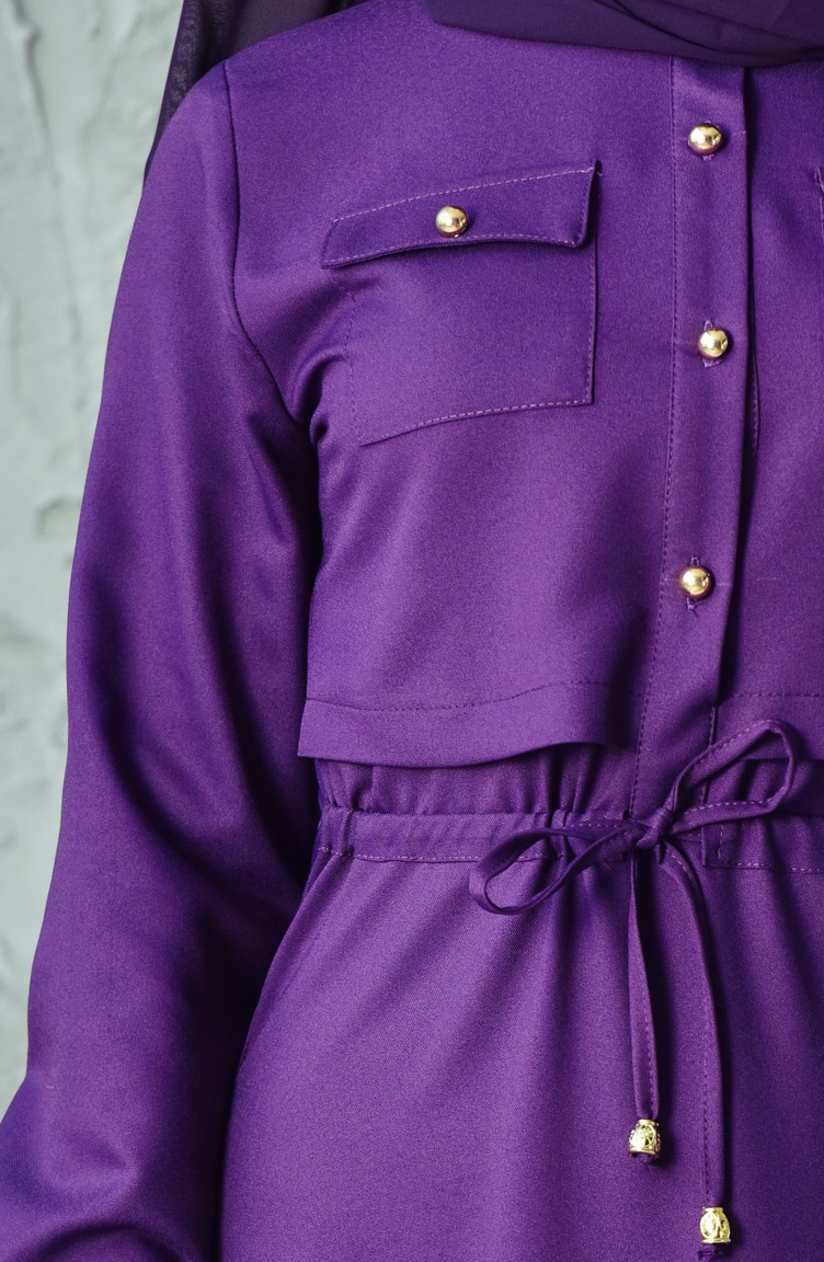 BENGISU Pleated Waist Dress 4502-03 Purple 4502-03 | Sefamerve