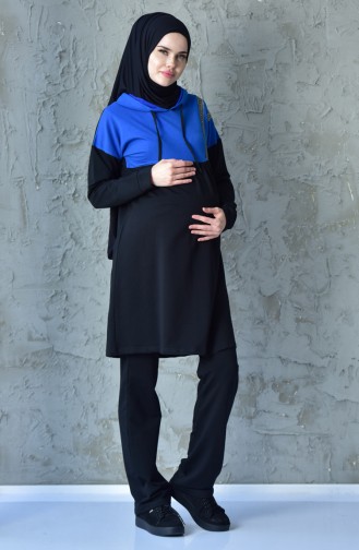 Hamile Eşofman Takım 0396-02 Saks