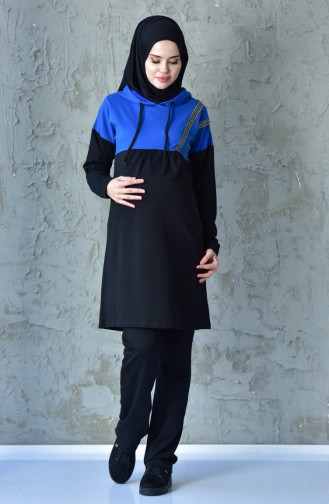 Hamile Eşofman Takım 0396-02 Saks