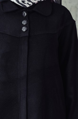 معطف طويل أسود 1008-06