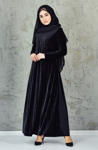 Black Hijab Dress 19231-01