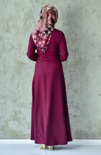 Robe Taille Plissée 4502-02 Cerise 4502-02