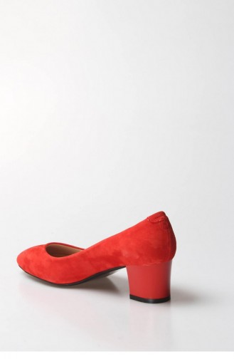 Fast Step Heeled Suede Shoes 064Za970 Red 064ZA970-16777556