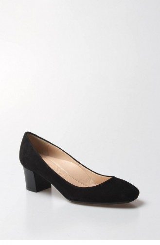 Fast Step Heel Suede Shoes 064Za970 Black 064ZA970-16777285