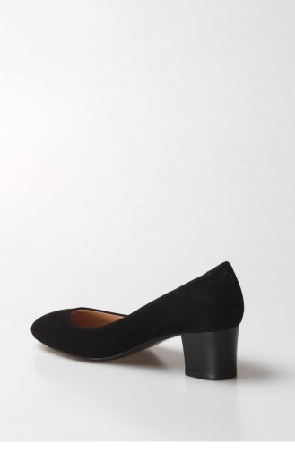 Fast Step Heel Suede Shoes 064Za970 Black 064ZA970-16777285