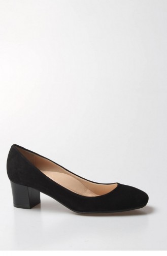 Fast Step Heel Suede Shoes 064Za970 Black 064ZA970-16777285