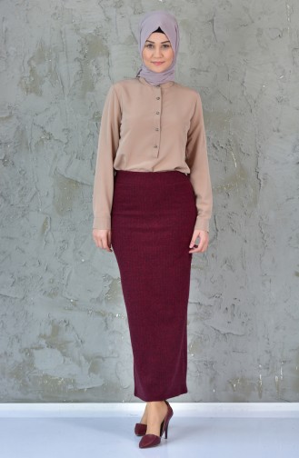 Pencil Skirt 20541-03 Claret Red 20541-03