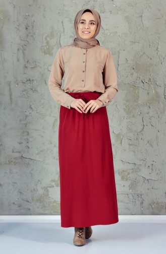 Claret Red Skirt 1040-01
