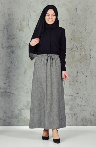 Elastic Waist Skirt 1038-02 Gray 1038-02