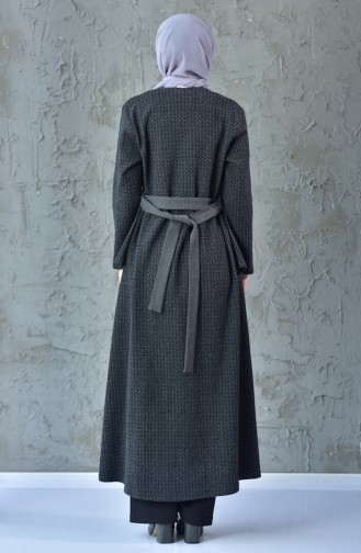 Abaya a Fermeture Hivernal 7087-01 Gris 7087-01
