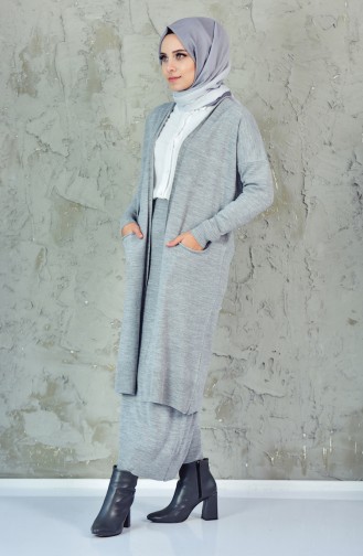 Cardigan Skirt Double Suit 3210-07 Gray 3210-07