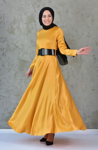 Bislife Belted Dress 1005-01 Mustard 1005-01