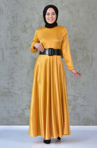 Bislife Belted Dress 1005-01 Mustard 1005-01