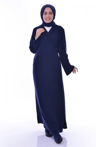 Sefamerve Prayer Dress 1020-01 Navy Blue 1020-01