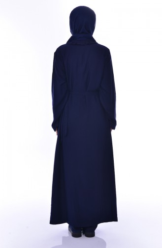 Sefamerve Prayer Dress 1020-01 Navy Blue 1020-01