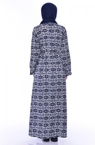 Sefamerve Prayer Dress 1014-01 Dark Blue 1014-01