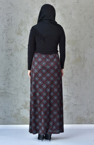 Patterned Skirt 1036-01 Purple 1036-01