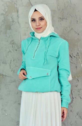 Turquoise Sweatshirt 7039-01