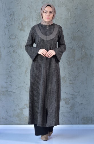 Abaya D`hiver a Fermeture 7087-04 Vison 7087-04