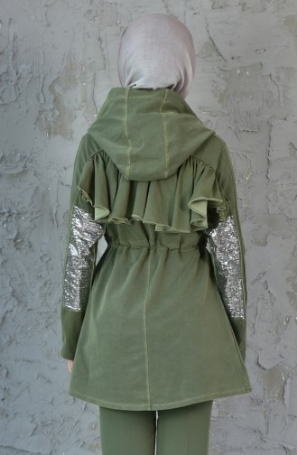 Trench Coat a Paillettes MGP7004-01 Vert 7004-01