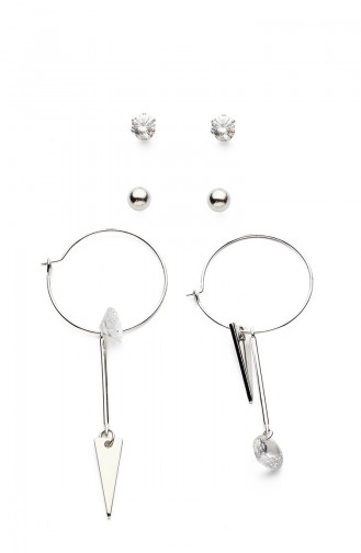 Silver Gray Earrings 7560
