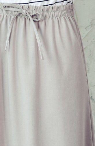 Beli Lastikli Etek 1070-03 Gri