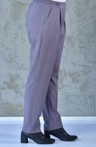 VMODA Large Size Striped Pants 3118-01 Gray 3118-01