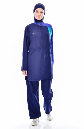 Navy Blue Modest Swimwear 257-02