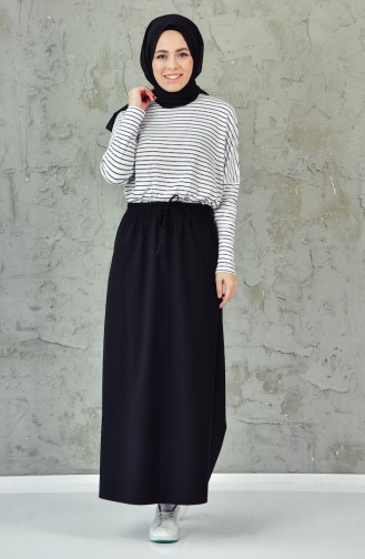 Beli Lastikli Etek 1070-01 Siyah