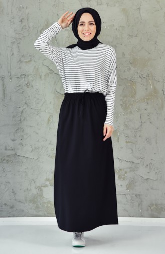 Beli Lastikli Etek 1070-01 Siyah