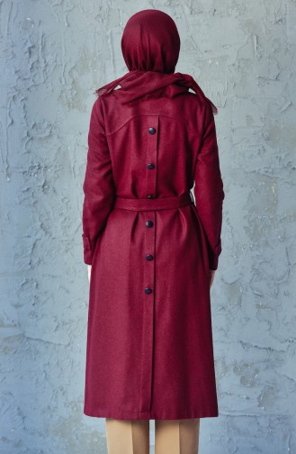 Belted Cachet Coat 4418-05 Claret Red 4418-05