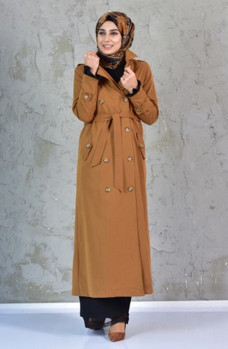 Trench Coat a Ceinture 5089-04 Camel 5089-04