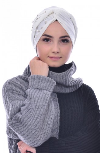 بونية بتصميم مميز مزين بالؤلؤ 0026-13 لون بيج 0026-13