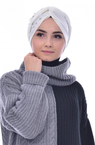 بونية بتصميم مميز مزين بالؤلؤ 0026-13 لون بيج 0026-13