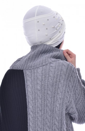 بونية بتصميم مميز مزين بالؤلؤ 0026-13 لون بيج 0026-13