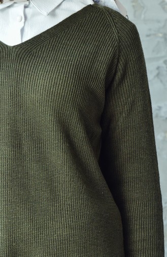 Pull Tricot 2022-09 Vert Khaki 2022-09