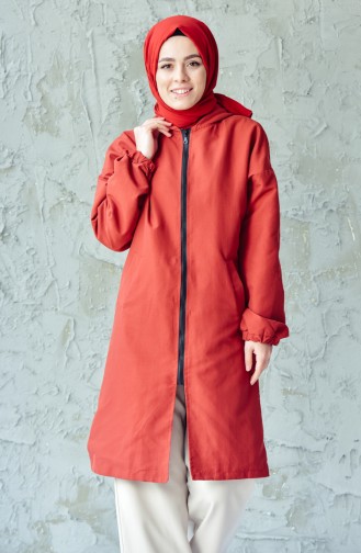 Trench Coat a Fermeture 4554-03 Brique 4554-03