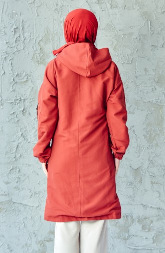 Trench Coat a Fermeture 4554-03 Brique 4554-03