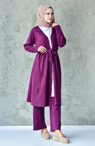 Ensemble Deux Pieces Gilet Pantalon 19401-03 Pourpre 19401-03