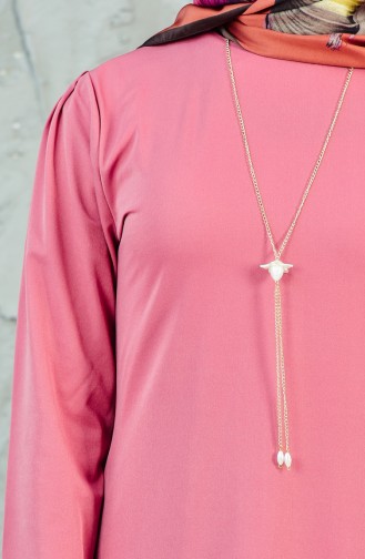 Robe avec Collier 4082-15 Rose Pâle 4082-15