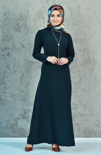 Kleid mit Halskette 4082-07 Smaragdgrün 4082-07