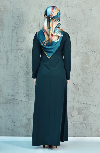 Smaragdgrün Hijab Kleider 4082-07