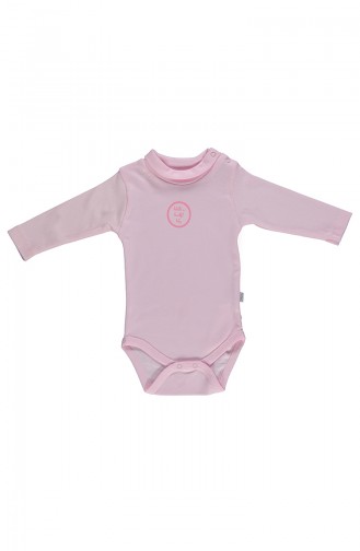 Bebetto long sleeve Spool Collar Baby Bodysuit T1599-04 Pink 1599-04