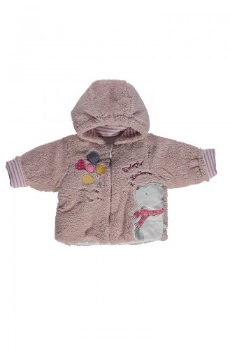 Bebetto Baby Velsoft Hooded Coat K1999-01 Dried Rose 1999-01