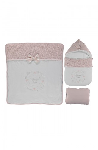 Bebetto Combed Fiber Openable Sleep Set P371-01 Rose Dried 371-01