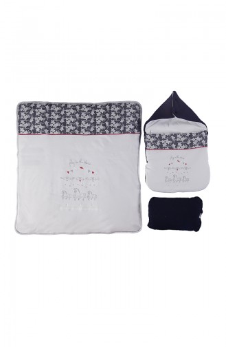 Bebetto Combed Fiber Openable Sleep Set P375-02 Navy 375-02