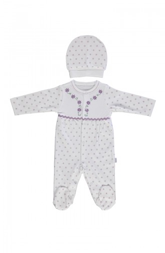 Bebetto Cotton Overalls T1610-01 Lilac 1610-01