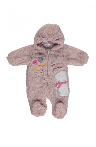 Bebetto Velsoft Hooded Overalls T1644-01 Dried Rose 1644-01