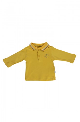 Bebetto Cotton Polo Collar Blouse K2013-01 Mustard 2013-01