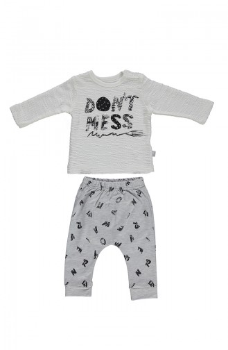 Bebetto Baby Cotton 2 Pcs Suit K1768-01 Gray 1768-01